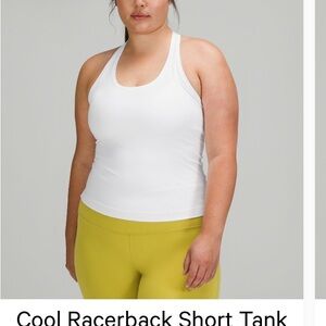 Lululemon Athletica White Racerback Tank Top